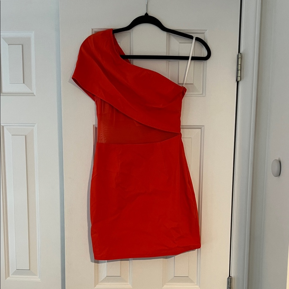 Superdown Vibrant Red One-Shoulder Dress